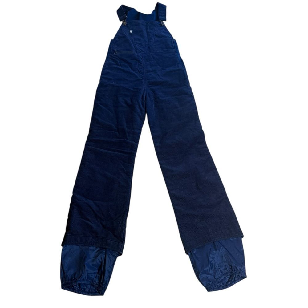 Vintage 80s Levi’s Insulated Corduroy Snow Overalls – Women’s 12 – Navy Blue